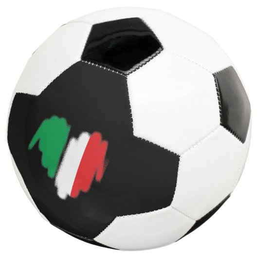 Sprayed Italienische Flagge Graffiti Herz Grafik Fußball (Dreiviertel)