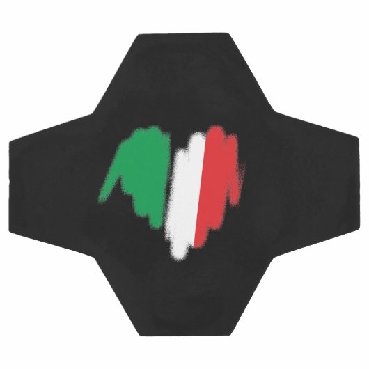 Sprayed Italienische Flagge Graffiti Herz Grafik Fußball (Flach)