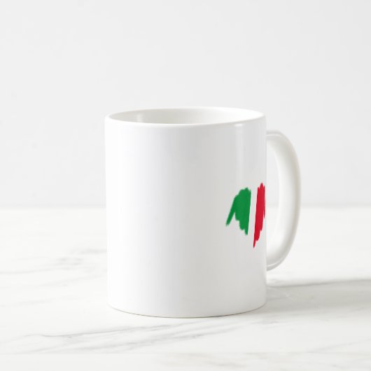 Sprayed Italienische Flagge Graffiti Herz Grafik Kaffeetasse (VorderseiteRechts)