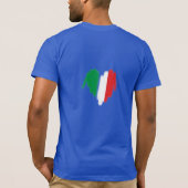 Sprayed Italienische Flagge Graffiti Herz Grafik T-Shirt (Rückseite)