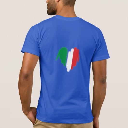 Sprayed Italienische Flagge Graffiti Herz Grafik T-Shirt (Rückseite)