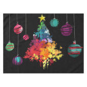 Spraypaint Christmas Tree & Ornaments Tischdecke (Vorderseite (Horizontal))
