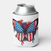 Spraypainted American Flag Butterfly Dosenkühler (Kanne Vorderseite)