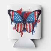 Spraypainted American Flag Butterfly Dosenkühler (Rückseite)