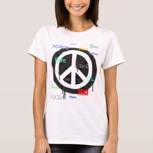Spraypainted Peace Sign T-Shirt (Vorderseite)