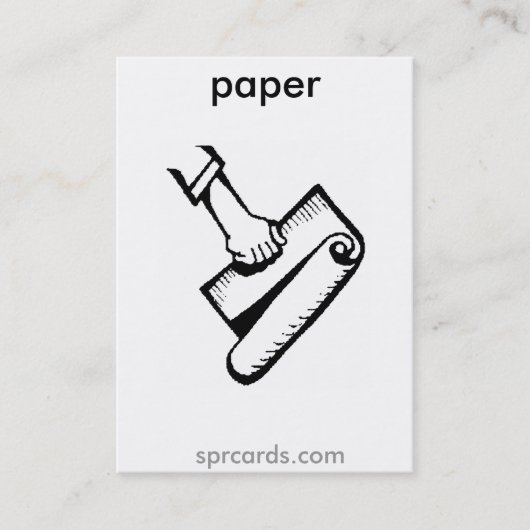 sprcards-papercard visitenkarte (Vorderseite)