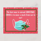 Spread Christmas Cheer Mask Postkarte (Vorderseite)
