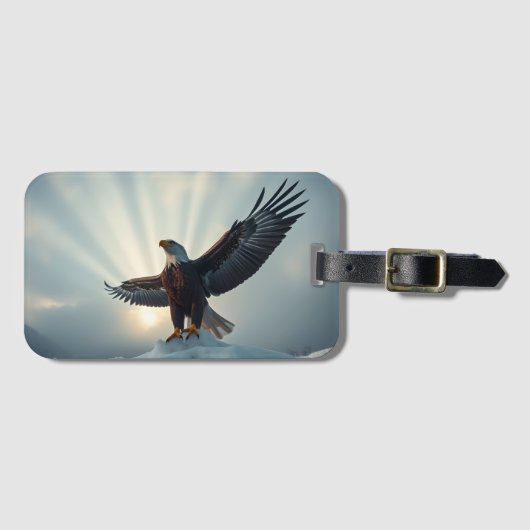 Spread deine Flügel, umarmen die Welt | Gepäckanhänger (Vorderseite (Horizontal))