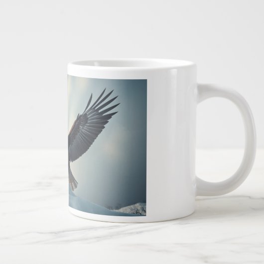 Spread deine Flügel, umarmen die Welt | Jumbo-Tasse (Rechts)