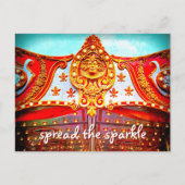 Spread der glänzenden Zitat Gold Gesicht Karussell Postkarte (Vorderseite)