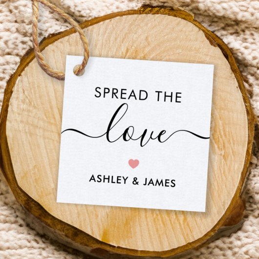 Spread die Liebe Tag, Hochzeitstag, Rosa Geschenkanhänger