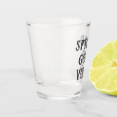 "Spread Good Vibes" Moderne Minimalistisch Schnapsglas (Links)