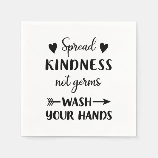 Spread Güte nicht Keime waschen Ihre Hände Hygiene Serviette (Vorderseite)