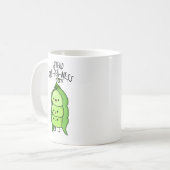 Spread Hap-pea-ness Funny Peas Pub Kaffeetasse (Vorderseite Links)