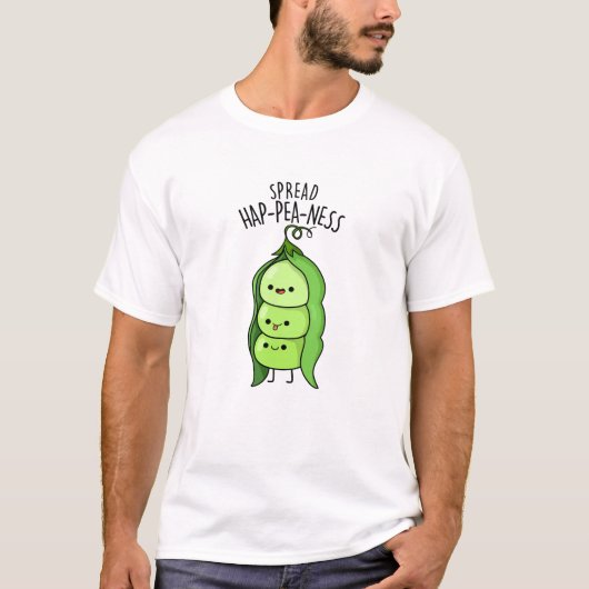 Spread Hap-pea-ness Funny Peas Pub T-Shirt (Vorderseite)