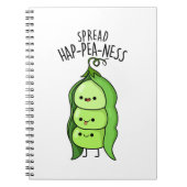 Spread Hap-pea-ness Niedlich Peas Puff Notizblock (Vorderseite)