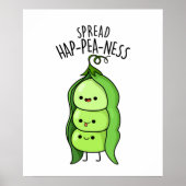 Spread Hap-pea-ness Niedlich Peas Puff Poster (Vorne)