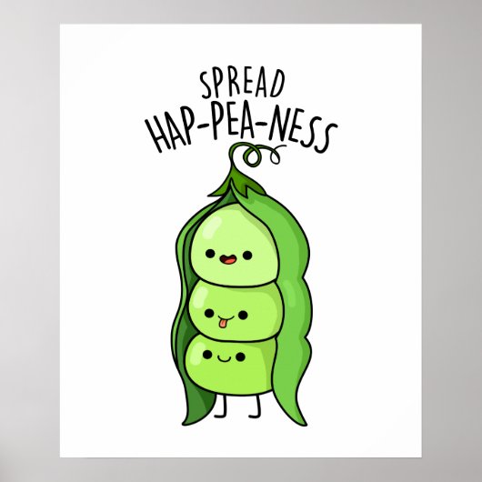 Spread Hap-pea-ness Niedlich Peas Puff Poster (Vorne)