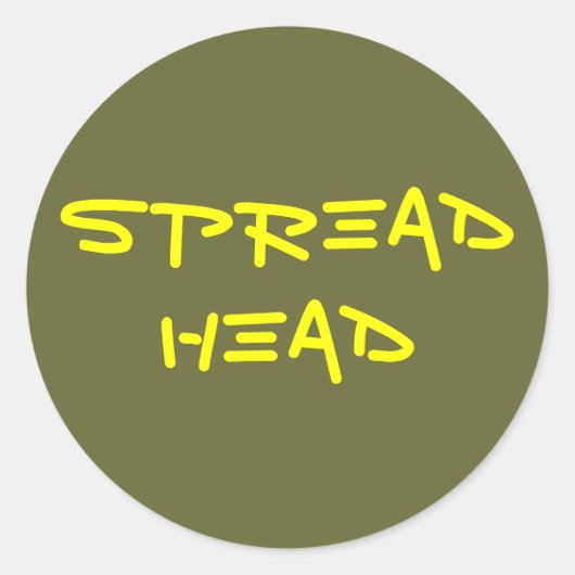 Spread Head Runder Aufkleber (Vorderseite)