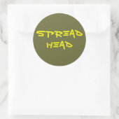 Spread Head Runder Aufkleber (Tasche)