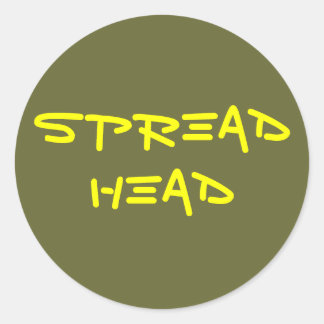 Spread Head Runder Aufkleber