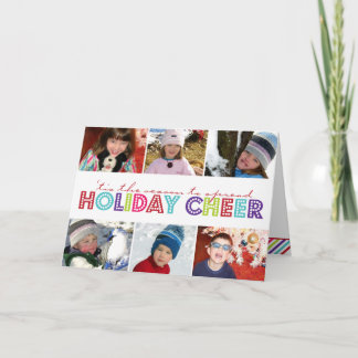 Spread Holiday Cheer 6 Foto Faltschachtel Weihnach Feiertagskarte