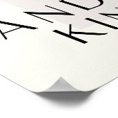 Spread Hummus and Kindness Kitchen Decor Poster (Ecke)