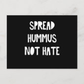 Spread Hummus nicht hasst Vegane vegetarische Lebe Postkarte (Vorderseite)