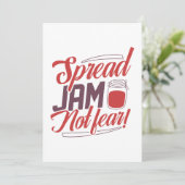 Spread Jam Not Furcht Dankeskarte (Stehend Vorderseite)