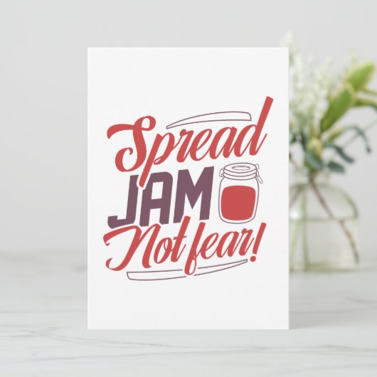 Spread Jam Not Furcht Dankeskarte (Stehend Vorderseite)