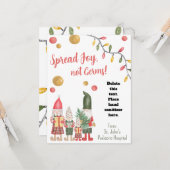 Spread Jonot Germs Elf Hand Sanitizer Geschenkkart Karte (Vorderseite/Rückseite Beispiel)