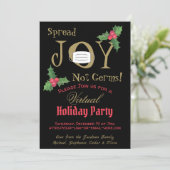 Spread Jonot Germs Virtual Holiday Party Einladung (Stehend Vorderseite)
