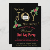 Spread Jonot Germs Virtual Holiday Party Einladung (Vorne/Hinten)