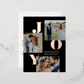 Spread Joy Editable Color Foil Holiday Postkarte (Vorderseite/Rückseite)