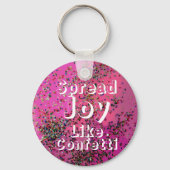 Spread Joy Like Confetti Magenta Schlüsselanhänger (Rückseite)