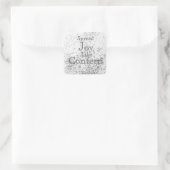 Spread Joy like Confetti White Quadratischer Aufkleber (Tasche)