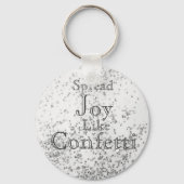 Spread Joy like Confetti White Schlüsselanhänger (Rückseite)