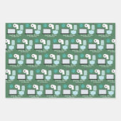 Spread Joy Not Germs 2020 Maske Virus Toilettenpap Geschenkpapier Set (Vorderseite)