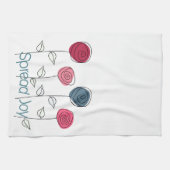 Spread Joy Pink Blue Blumen Geschirrtuch (Horizontal)