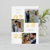 Spread Joy REAL FOIL Save the Date Card Folieneinladung (Stehend vorne)