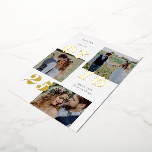 Spread Joy REAL FOIL Save the Date Card Folieneinladung (Gedreht)