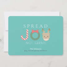 Spread JOY Reindeer Mask Blue Christmas