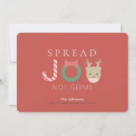 Spread JOY Reindeer Mask Red Christmas Feiertagskarte