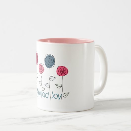 Spread Joy Zweifarbige Tasse (VorderseiteRechts)