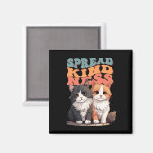 Spread Kindness - Adorable Cat Duo Design Sticker Magnet (Vorderseite/Rückseite)