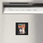 Spread Kindness - Adorable Cat Duo Design Sticker Magnet (In Situ (Geschirrspüler))