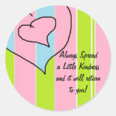 Spread-Kindness-Aufkleber Runder Aufkleber (Vorderseite)