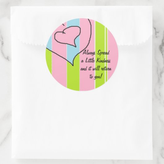 Spread-Kindness-Aufkleber Runder Aufkleber (Tasche)