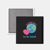 Spread Kindness Earth and Heart Illustration Stick Magnet (Vorderseite/Rückseite)