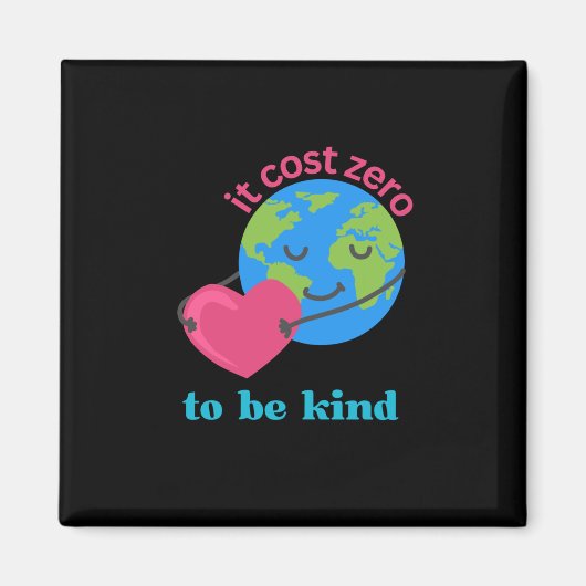 Spread Kindness Earth and Heart Illustration Stick Magnet (Vorne)
